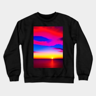 STUNNING OCEAN SUNSET PURPLE HUED Crewneck Sweatshirt